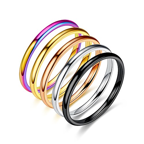 

2mm tungsten carbide stackable ring plain wedding band (gold, 4.5)