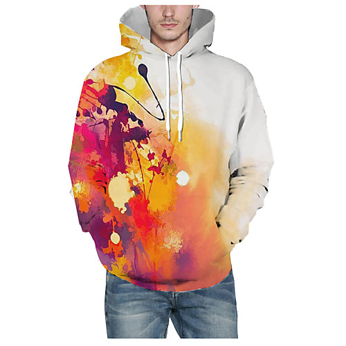

Men's Pullover Hoodie Sweatshirt Graphic 3D Hooded Daily 3D Print Basic Hoodies Sweatshirts Long Sleeve Red