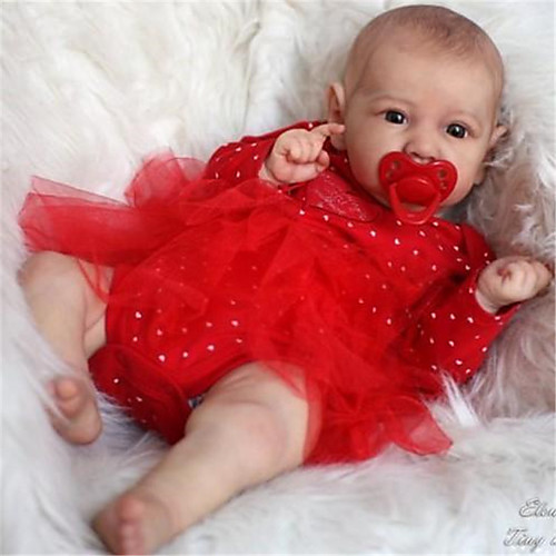 

22 inch Reborn Doll Baby & Toddler Toy Baby Girl Reborn Baby Doll Saskia lifelike Hand Made Simulation Hand Applied Eyelashes Floppy Head Cloth Silicone Vinyl with Clothes and Accessories for Girls
