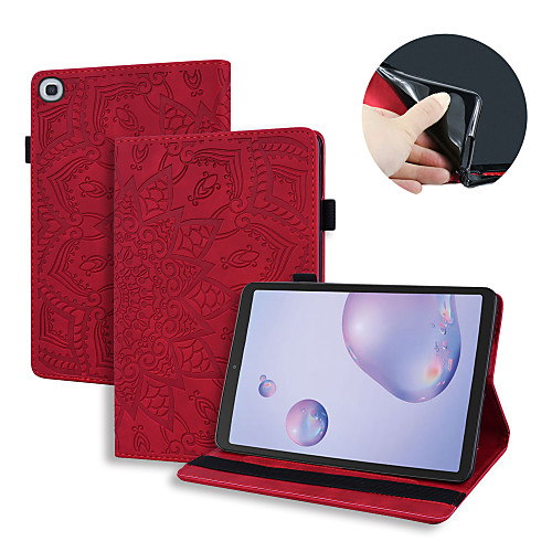 

Case For Samsung Galaxy Tab A 10.1 2019 T510 Galaxy Tab A 10.5 T595 T590 Samsung Tab S6 T860 865 Card Holder Flip Full Body Cases Solid Colored PU Leather