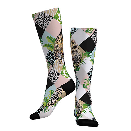 

Compression Socks Long Socks Over the Calf Socks Athletic Sports Socks Cycling Socks Women's Men's Bike / Cycling Breathable Soft Comfortable 1 Pair Floral Botanical Animal Cotton Pink S M L