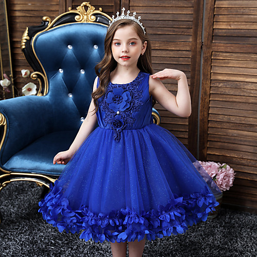 

Princess Dress Girls' Movie Cosplay Vacation Dress Halloween New Year's White Dusty Rose Blue Dress New Year Masquerade Polyester / Cotton Polyester