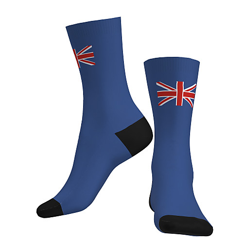 

Crew Socks Compression Socks Calf Socks Athletic Sports Socks Cycling Socks Women's Men's Bike / Cycling Breathable Soft Comfortable 1 Pair National Flag Cotton Blue S M / Stretchy
