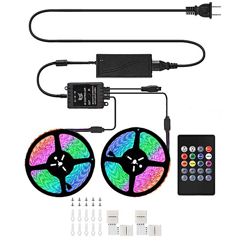 

LED Light Strips RGB Tiktok Lights with Music Sync-Chase Effect Dream Color Music Lights 10M 300LED 5050SMD Rope Lights with IR Remote for Home Party Bedroom DIY Party