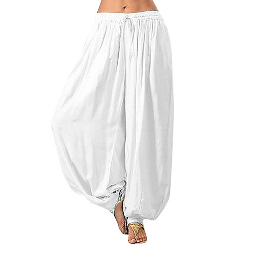 

women's pants harem pants ladies summer workout plus size casual losse tied solid yoga pants trouser gray