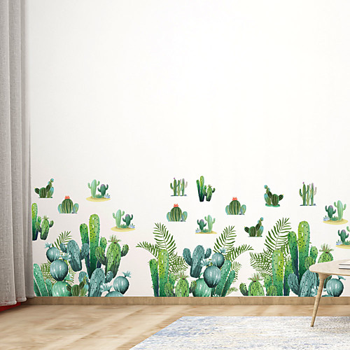 

WallDecals Decor Vinyl DIY Green Cactus Wall Stickers Removable Waterproof Wallpaper Decals Art Easy Peel & Stick for Kids Room Living Room Bedroom 30904CM