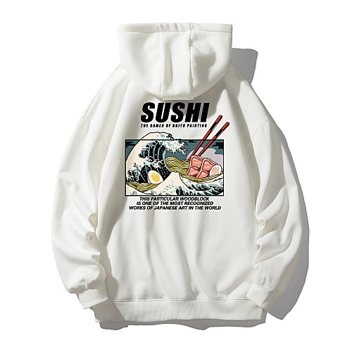 

Men's Pullover Hoodie Sweatshirt Print Hooded Daily Other Prints Basic Hoodies Sweatshirts Long Sleeve Blue Green White