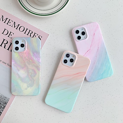 

Case For Apple iPhone 7 8 7plus 8plus X XR XS XSMax SE(2020) iPhone 11 11Pro 11ProMax iPhone 12 Shockproof Ultra-thin Pattern Back Cover Color Gradient Marble TPU
