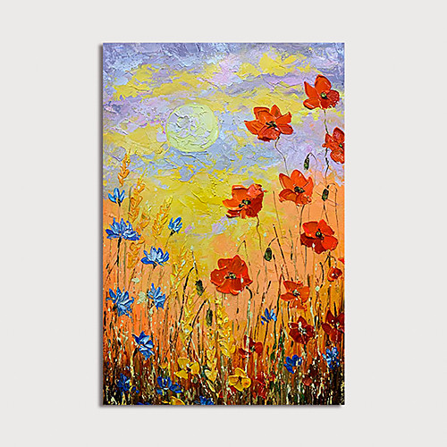 

Oil Painting Hand Painted Vertical Abstract Modern Stretched Canvas
