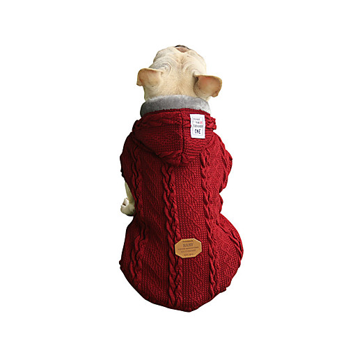 

Dog Coat Sweater Solid Colored Fashion Casual / Sporty Casual / Daily Winter Dog Clothes Puppy Clothes Dog Outfits Breathable Red Blue Costume for Girl and Boy Dog Fleece Cotton S M L XL XXL