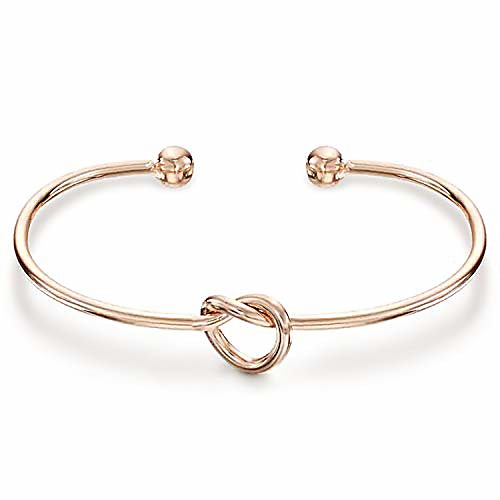 

14k gold plated forever love knot infinity bracelets for women | rose gold bracelet