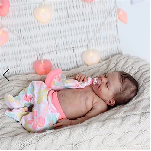 

20 inch Reborn Doll Baby & Toddler Toy Baby Girl Reborn Baby Doll April Newborn lifelike Hand Made Simulation Cloth Silicone Vinyl with Clothes and Accessories for Girls' Birthday and Festival Gifts