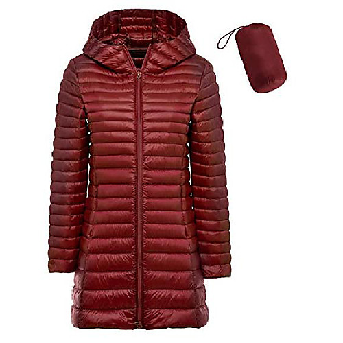 

Women's Plus Size Coat Pocket Plain Long Hoodie Street Causal Fall Winter Navy Wine ArmyGreen Big Size L XL 2XL 3XL 4XL / Long Sleeve / Slim