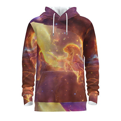 

Men's Pullover Hoodie Sweatshirt Graphic Animal Hooded Daily 3D Print Basic Hoodies Sweatshirts Long Sleeve Orange