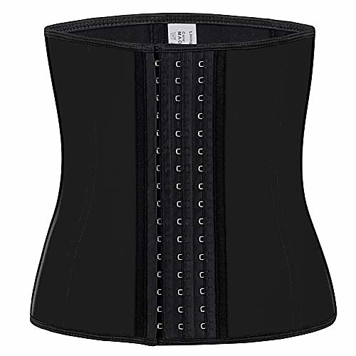 

waist trainer for women weight loss | underbust latex waist cincher body shaper sports girdle black