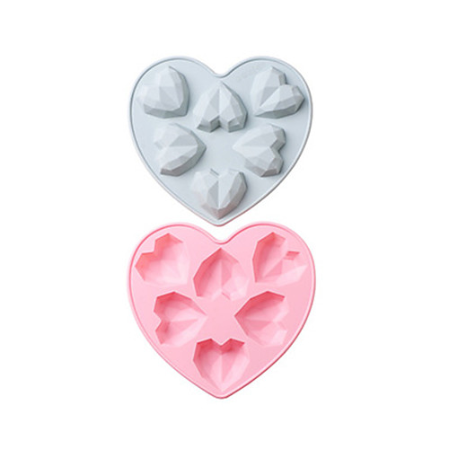 

Silicone Cake Mold 6 With 3D Small Love DIY Aromatherapy Gypsum Glue Mold