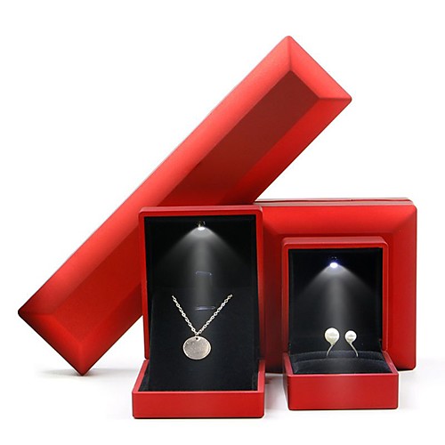 

LED Light Luxury Bracelet Jewelry Box for Wedding Proposal Ring Case Jewelry Christmas Delicate Gift Box with Shine Lights for Proposal Engagement Wedding