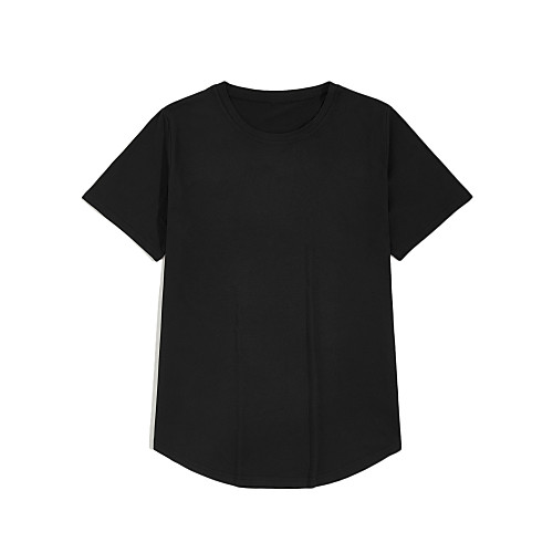 

Men's Unisex T shirt non-printing Solid Colored Plus Size Short Sleeve Daily Tops Basic White Black