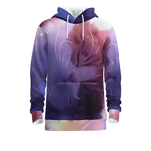 

Men's Pullover Hoodie Sweatshirt Graphic Animal Hooded Daily 3D Print Basic Hoodies Sweatshirts Long Sleeve Purple