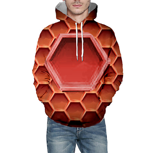 

Men's Pullover Hoodie Sweatshirt Graphic Hooded Daily 3D Print Basic Hoodies Sweatshirts Long Sleeve Wine