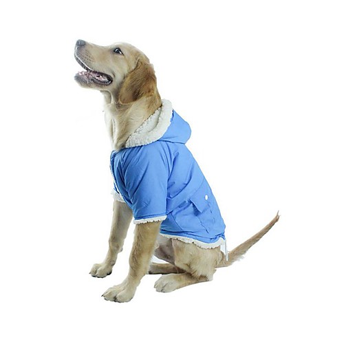 

Dog Cat Coat Puffer / Down Jacket Solid Colored Casual / Daily Winter Dog Clothes Puppy Clothes Dog Outfits Red Blue Pink Costume for Girl and Boy Dog Polyester Cotton S M L XL