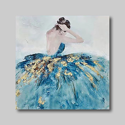 

Oil Painting Handmade Hand Painted Wall Art Portrait People Woman Dancer Home Decoration Décor Stretched Frame Ready to Hang