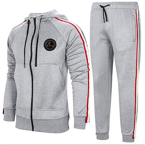 

Men's Activewear Set Print Basic Hoodies Sweatshirts Light gray