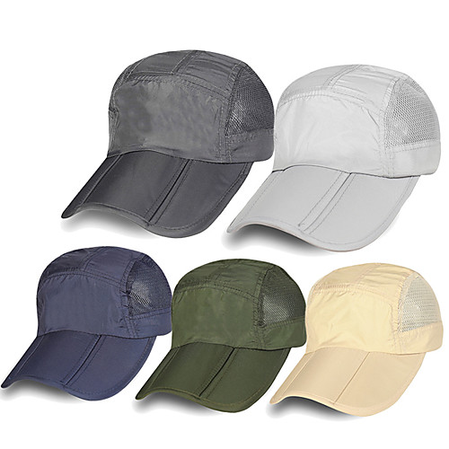 

Women's Men's Baseball Cap Hiking Hat Ball Cap 1 PCS Outdoor Portable Breathable Quick Dry Ultraviolet Resistant Hat Solid Color Nylon Dark Grey Army Green Grey for Hunting Fishing Climbing