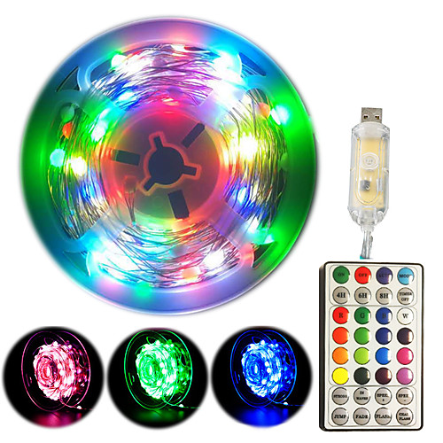 

33Ft Fairy String Lights RGB Multi-color Dream Lamp String USB 100 LED Waterproof Color Changing Twinkle Lights with 32 Key controller