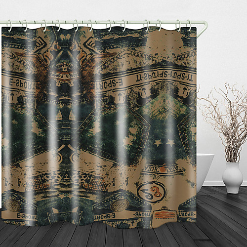 

Retro Cowboy Print Waterproof Fabric Shower Curtain for Bathroom Home Decor Covered Bathtub Curtains Liner Includes with Hooks