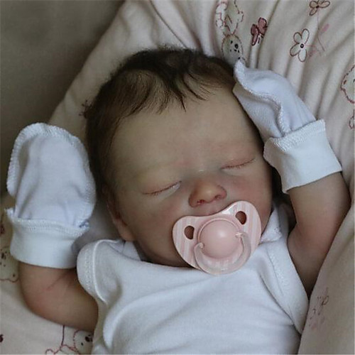 

17.5 inch Reborn Doll Baby & Toddler Toy Reborn Baby Doll Darren Newborn lifelike Hand Made Simulation Floppy Head Cloth Silicone Vinyl with Clothes and Accessories for Girls' Birthday and Festival