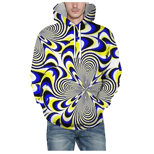 

Men's Pullover Hoodie Sweatshirt Print Graphic 3D Hooded Daily 3D Print Basic Hoodies Sweatshirts Long Sleeve Black