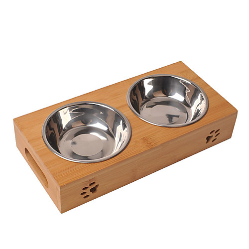 

Dog Cat Bowls & Water Bottles / Feeders 350 L Stainless steel Casual / Daily Solid Colored Wood Bowls & Feeding