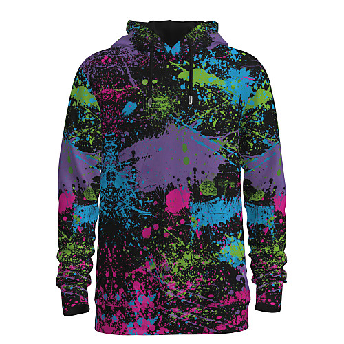 

Men's Pullover Hoodie Sweatshirt Graphic 3D Hooded Daily 3D Print Basic Hoodies Sweatshirts Long Sleeve Purple