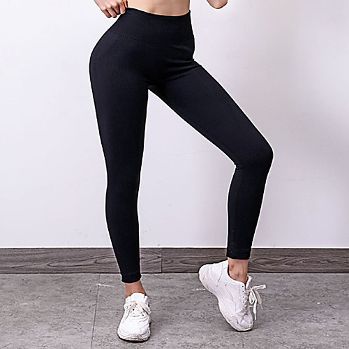 

Women's High Waist Yoga Pants Seamless Tights Leggings Butt Lift Quick Dry Solid Color Light Blue Purple / Blue Pink Spandex Yoga Fitness Gym Workout Summer Sports Activewear Stretchy Skinny