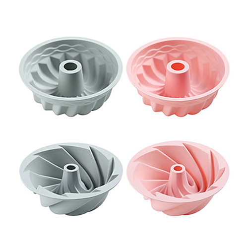 

Cake Mold 6 inch Household Steamable and Bake Silicone Non-stick Round Baking Tool Savarin Bakeware