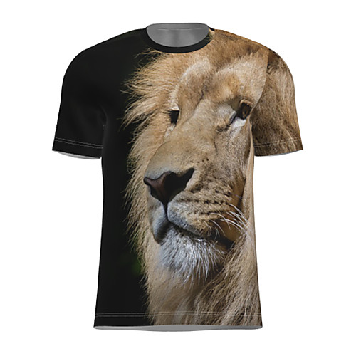 

Men's T shirt 3D Print Graphic Animal Short Sleeve Daily Tops Basic Camel