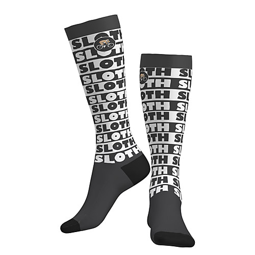 

Compression Socks Long Socks Over the Calf Socks Athletic Sports Socks Cycling Socks Women's Men's Bike / Cycling Breathable Soft Comfortable 1 Pair Letter & Number Cotton BlackWhite S M L