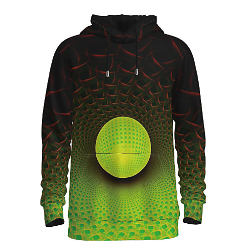 

Men's Pullover Hoodie Sweatshirt Graphic 3D Hooded Daily 3D Print Basic Hoodies Sweatshirts Long Sleeve Green