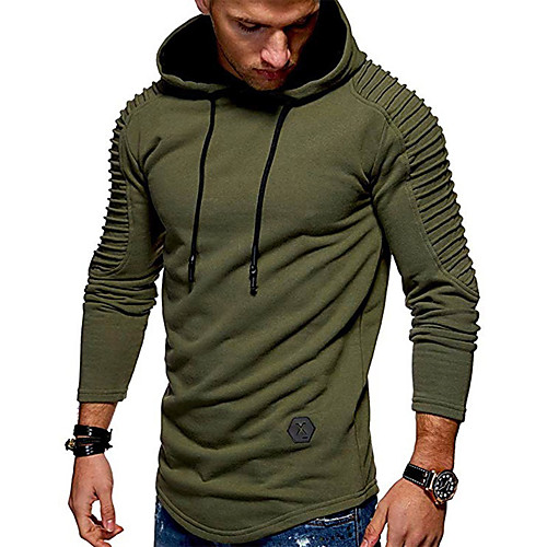 

Men's Pullover Hoodie Sweatshirt Solid Color Hooded non-printing Basic Hoodies Sweatshirts Long Sleeve Gray Green Black