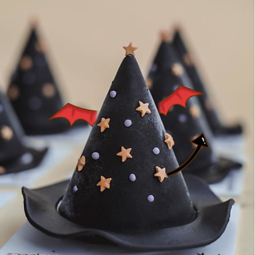 

Halloween Party 8 Halloween Witch Wizard Hat Mousse Silicone Mold Cone