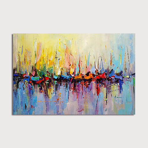 

Oil Painting Hand Painted Horizontal Abstract Modern Stretched Canvas