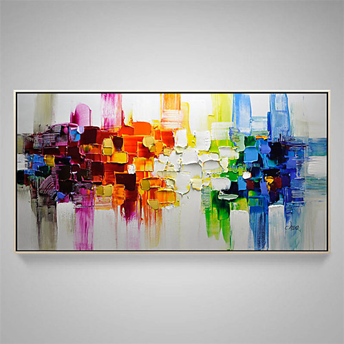 

Oil Painting Hand Painted Horizontal Panoramic Abstract Still Life Modern Rolled Canvas (No Frame)