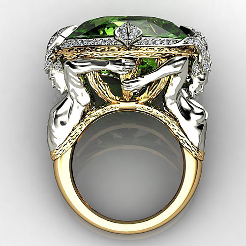 

Band Ring AAA Cubic Zirconia Mixed Color Gold Brass Fish Gothic 1pc 6 7 8 9 10 / Women's