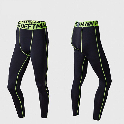 

eus men's compression pants cool dry sports tights leggings running athletic base layer 233-fl.green/3xl
