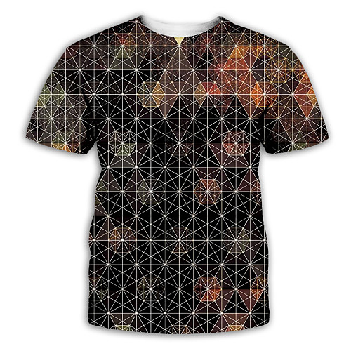

Men's T shirt 3D Print Graphic Print Short Sleeve Party Tops Exaggerated Black
