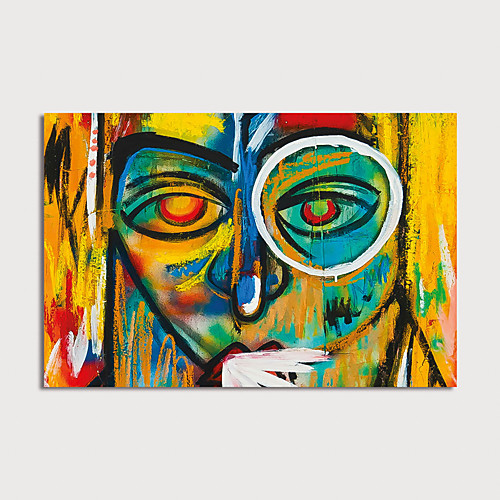

Oil Painting Hand Painted Horizontal Abstract People Modern Stretched Canvas