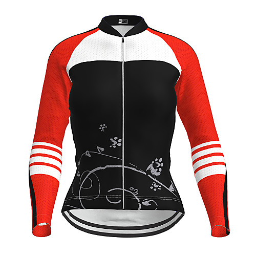 

21Grams Women's Long Sleeve Cycling Jersey Winter Polyester Purple Yellow Red Novelty Bike Jersey Top Mountain Bike MTB Road Bike Cycling Quick Dry Sports Clothing Apparel / Micro-elastic