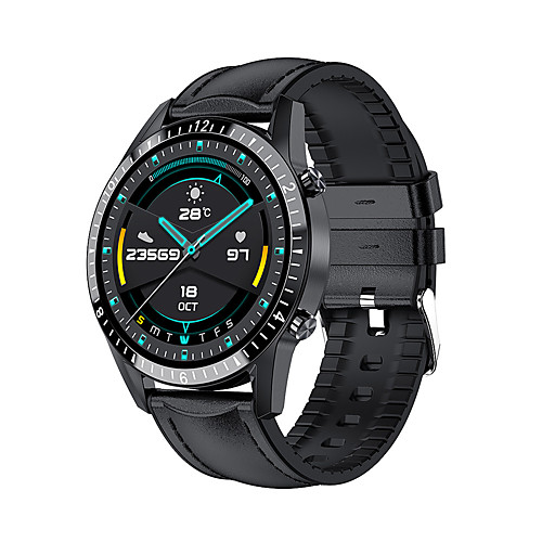 

i9 200mA 1.3in Round Touch Screen Bluetooth Call Smart Bracelet Waterproof Pedometer Heart Rate Sport Silicone/Leather Watchband