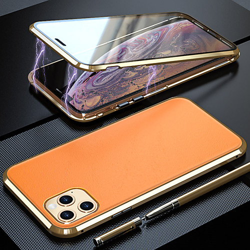 

Leather Magnetic Case For Apple iPhone 11 New Design Clear Leather Back Glass Front Magnet 360 Protection Leather Case / Mobile Phone Case / Protective Case for iPhone 11 Pro / iPhone 11 ProMax